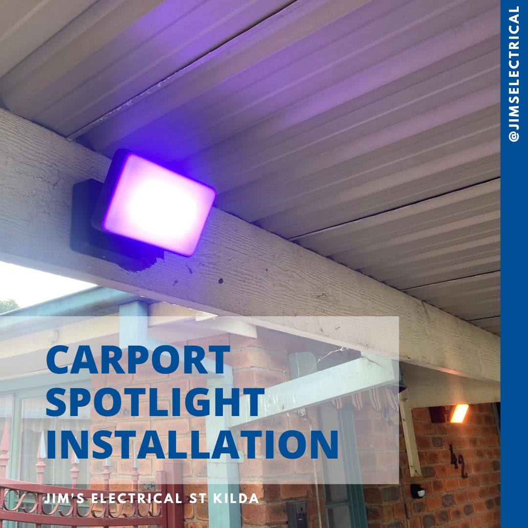 Carport Spotlight Installation